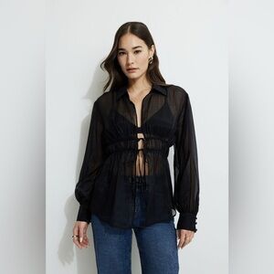 Organza Flyaway Blouse
